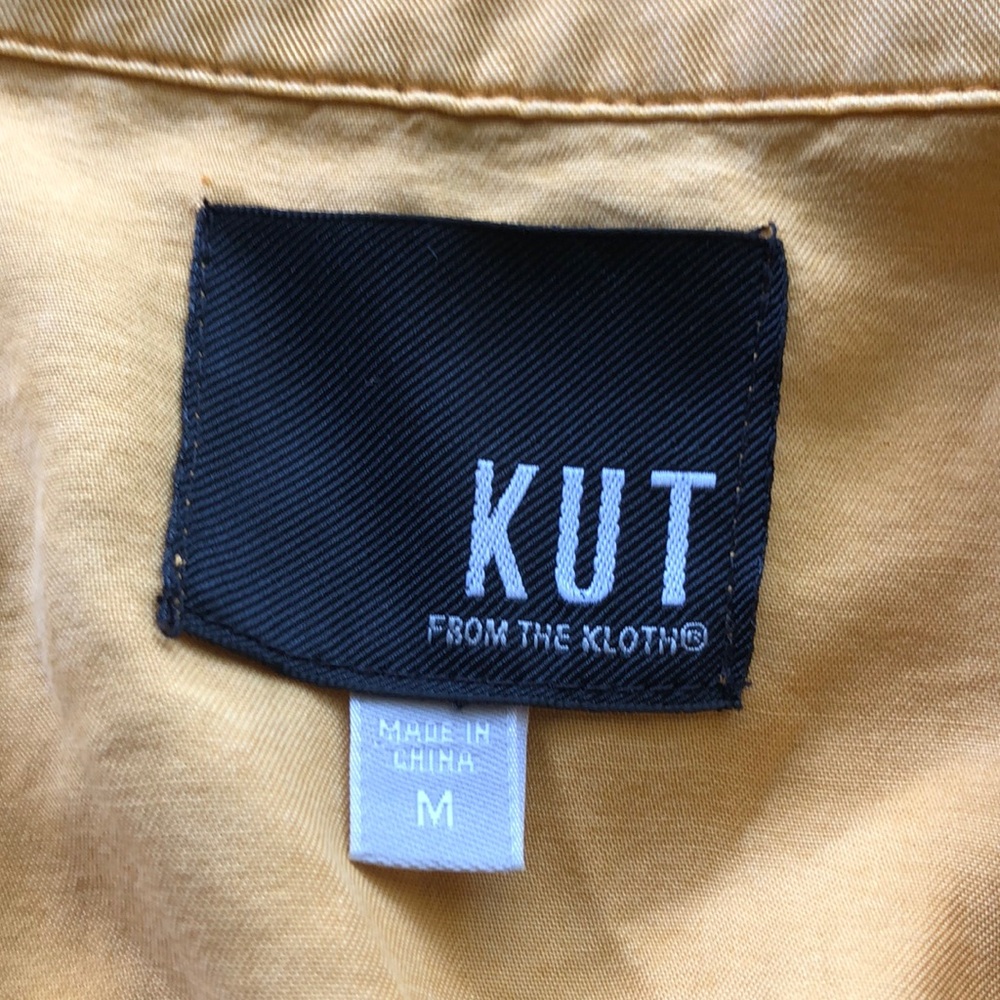 Kut From‎ The Kloth BRI DRAWSTRING UTILITY SHIRT JACKET IN MUSTARD - Picture 8 of 9